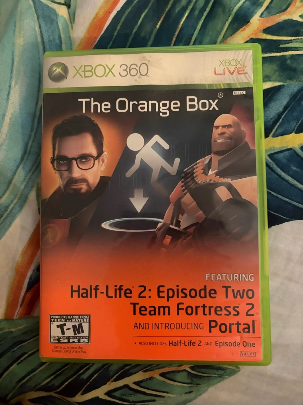Xbox 360 The Orange Box Game Case - Orange & Green